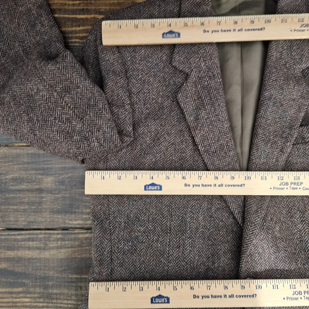 VTG Haggar Men's Tweed Sport Coat Blazer Two Button Brown Herringbone 40R‎